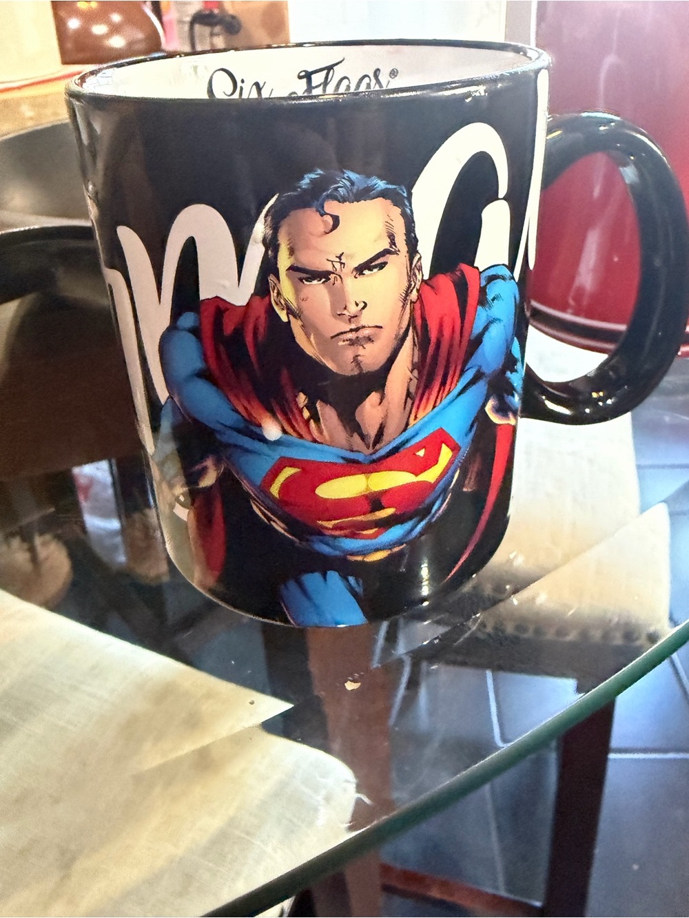 DC Comics Superman Ceramic Mug - Black, Red, Blue